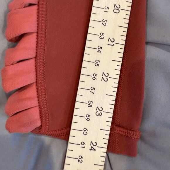 Athleta Twist Salutation Stash Pocket 7/8 Tight Yoga Pant Leggings Rust Size XS - Picture 11 of 13